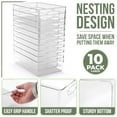 thumbnail image 2 of Sorbus Large Clear Plastic Storage Bins for Shelves, Clothes, with Handle - Clear Storage Bins, Drawer, Shelf, Closet, Pantry, Fridge, Freezer Organizer Bins, Closet Organizers and Storage (10 pack), 2 of 7