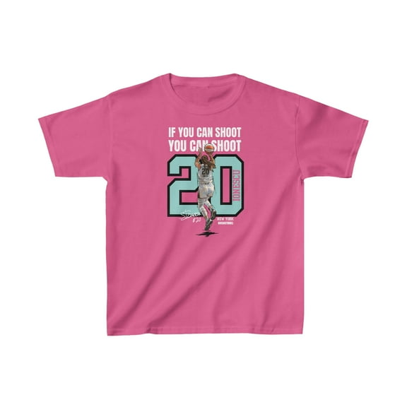 New York Sabrina Ionescu #20 Cartoon Basketball fan Gifts Kids Cotton Tee