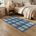 thumbnail image 2 of ODIKA 5'x7' Washable Area Rug Front Checkered Stripes Vintage Farmhouse Gingham Plaid Tartan Refined for Dining Room, Under Table, Home Office, Non-Slip Chair-Friendly, 2 of 7