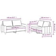 thumbnail image 4 of vidaXL 2 Piece Sofa Set with Cushions Dark Grey Fabric, 4 of 4
