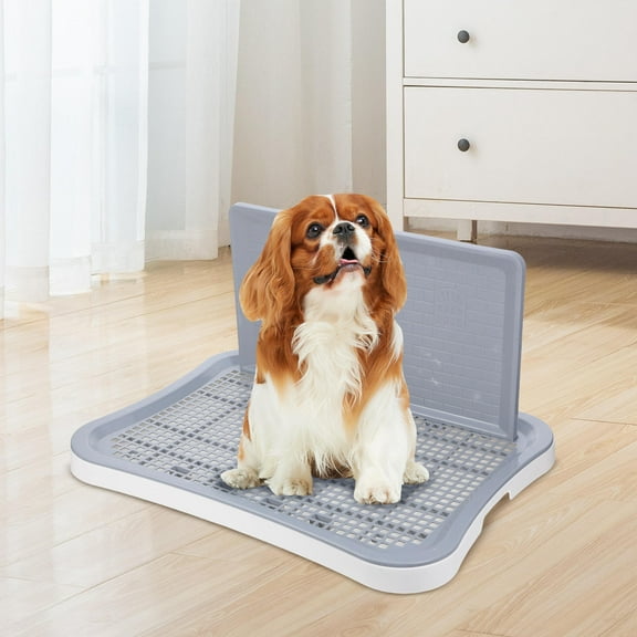 SOPOTUTU Sturdy Dog Training Toilet Mesh Potty with Splash Wall and Easy Clean Design