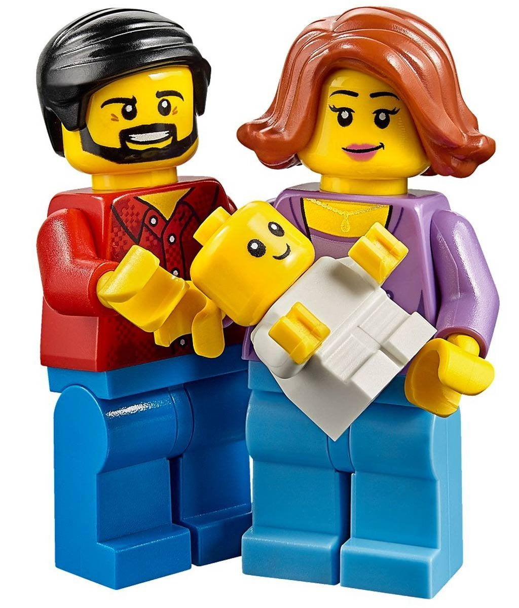 Town City Fun in the Park Family of Minifigures - Mom Female, Dad Male, and Baby (60134) - Walmart.com