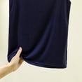 thumbnail image 5 of YHAJDS Womens Sleepwear Solid Sleeveless Crew Neck Loose Thin Soft Summer Pajama Shirts, 5 of 5