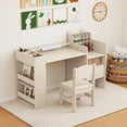 thumbnail image 4 of Gymax Kids Art Table & Chair Set w/Detachable Paper Roll Holder & Cubby Cabinet Drawer, 4 of 10
