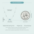 thumbnail image 2 of Evil Eye Neck Chain - 925 Sterling Silver Minimalist Pendant Necklace for Women, Adjustable Chain, 2 of 7