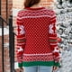 thumbnail image 4 of Suéter de punto rojo para mujer, Jersey holgado con cuello redondo, elegante, a la moda, para primavera y Año Nuevo, 2024, 4 of 5
