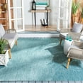 SAFAVIEH Courtyard Mitre Geometric Indoor/Outdoor Area Rug, Aqua/Aqua