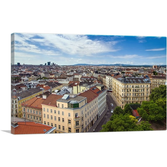 ARTCANVAS Vienna Austria Skyline Canvas Art Print - Size: 18" x 12" (1.50" Deep)