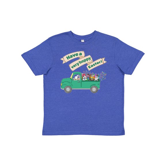 Inktastic Have a Very Hoppy Easter Green Bunny Truck Youth T-Shirt