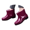 thumbnail image 3 of Women's Fashion Rain Boots Rubber Low Top Cut Short Tube Plastic Water Shoes with Non Slip Soles Warm Water Proof Rubber Boots Outdoor Work Shoes Lawn Care, 3 of 6