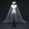 thumbnail image 4 of OUNONA Cathedral Length Wedding Veil White 1Pcs Simple Veil For Bride Wedding, 4 of 5