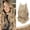 Bahama Beige, variant on Invisible Wire Hair Extensions with 3 Clips Long Synthetic Wavy Curly Hairpiece Adjustable Transparent Headband for Women 18 Inch Ash Medium Brown/Ash Blonde Highlights