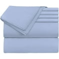 thumbnail image 2 of 4 Pieces Half Split Sheet Sets for Adjustable Beds 39" Split Head Queen - 800 TC, 100% Egyptian Cotton 15" Deep Pocket of Fitted Sheet, Extra Long & Soft Bedding - Light Blue Solid., 2 of 5