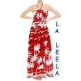 thumbnail image 2 of HAPPY BAY Women's Summer A-Line Maxi Beach Dress Boho Smocked Top Evening Long Strapless Tube Dresses for Women One Size Ruby, Palm Tree, 2 of 5