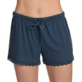 thumbnail image 4 of Just Love Womens Solid Poly Spandex Pajama Short Sets (Navy, Large), 4 of 4
