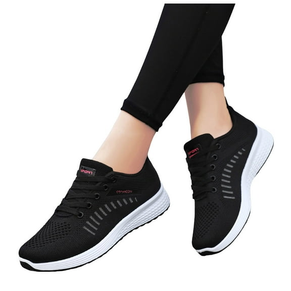 Chenyee Lace Up Mesh Sneakers for Women Lightweight Non Slip Casual Walking Running Sport Shoes