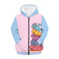 thumbnail image 3 of Psesaysky Girls' Fashion Hoodies Sweatshirts with Pocket Cartoon Dragon Pink Blue Fleece Zip-Up Hoodie for Girls and Boy 11-13 Years Old Girl Winter Clothes, 3 of 7
