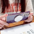 thumbnail image 5 of Magnetic Case for Samsung Galaxy S21 Plus + 6.7 ‘’ [ Compatible with MagSafe ] Cute Heart Luxury Plating Soft Bumper Case with Full Camera Lens Protection for Women Girls (Deep Purple), 5 of 12