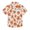 Orange Flowers, variant on Small Short Sleeve Button Down Shirts Orange Flowers Casual Shirt 3-10 Years