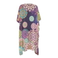 thumbnail image 2 of HELLHERO High Quality Fabrics Women's Beach Coverups Kimono Cardigan for Trips Long Free Size Long Kimono Swimsuit Cover Up Mandala Pattern, 2 of 6