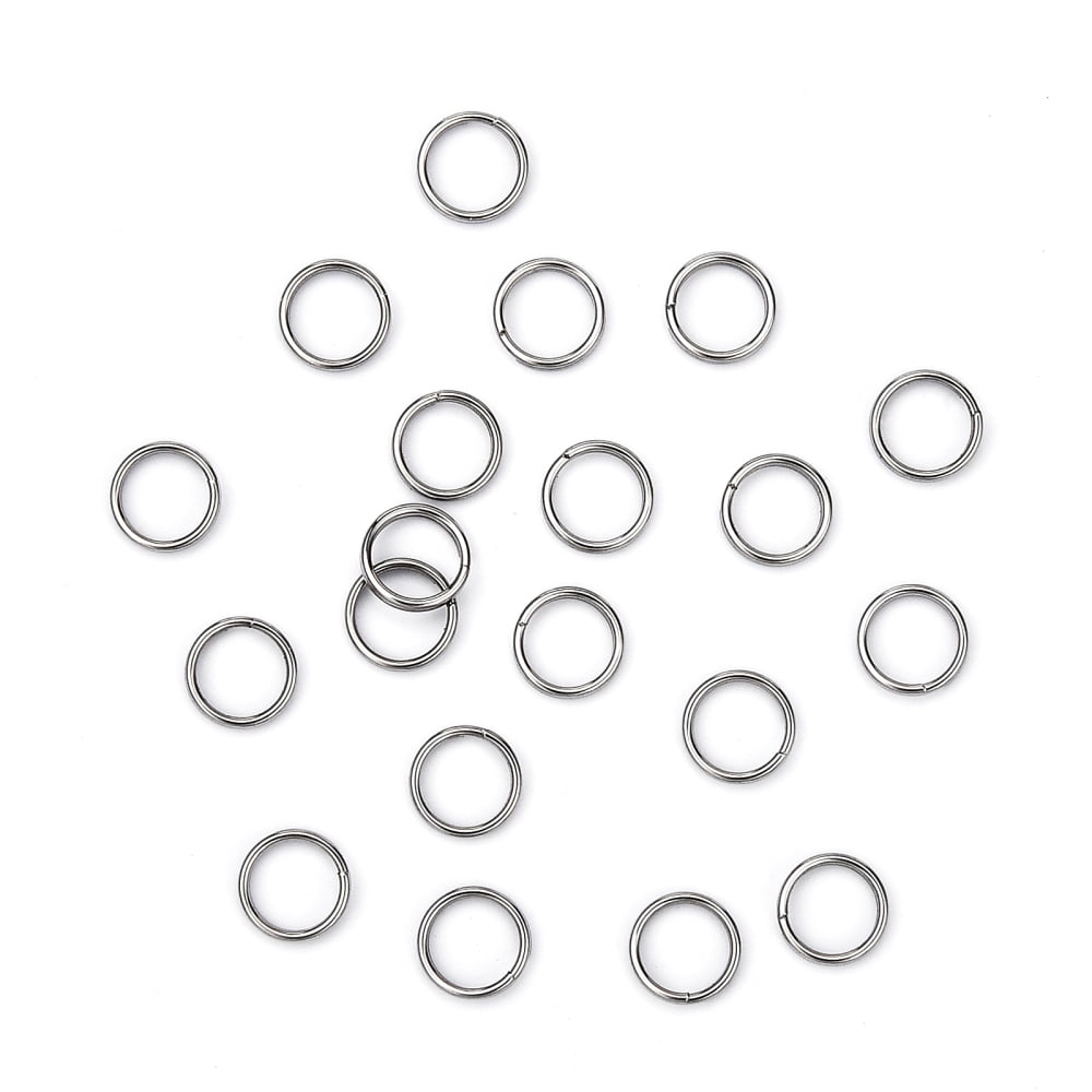 Resistant 304 Stainless Steel Split Rings Double Loops Jump Rings Stainless Steel Color 6x1.2mm 4.8mm inner diameter 5000pcs/bag