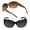 Black/Brown, variant on 2 Pair of "The Fashionista" Womens Designer Bifocal Sunglasses - Outdoor Reading Glasses - Black/Black - 1.25