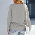 thumbnail image 5 of Lumtrix Womens Oversized Long Sleeve Sweatshirt Casual Crewneck Cute Pullover Tops Lightweight Sweatshirt 2025 Fashion Gray M, 5 of 6