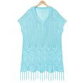 thumbnail image 3 of Falda Vestido de playa con bikini sexy para mujer Vestido de verano con borlas y cuello en V (Azul lago Talla única) Ygjytge lago azul Única para Mujer, 3 of 8
