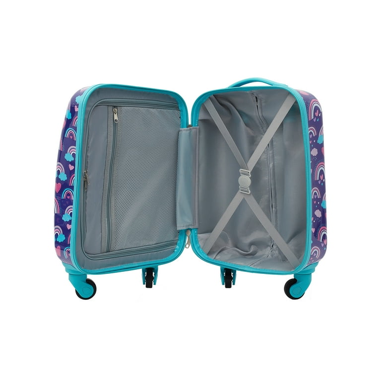 2 Pieces 18 Inch Ride-on Kids Luggage Set with Spinner Wheels and Bee  Pattern