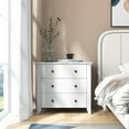 thumbnail image 4 of Gymax 3 Drawer Dresser Chest of Drawers Bedside Table for Living Room Bedroom White, 4 of 10
