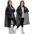 thumbnail image 2 of Lot de 2 Imperméables pour Enfants, Ponchos de Pluie Réutilisables avec Capuchon et Manches Imperméables pour Garçons et Filles, 2 of 5