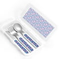 thumbnail image 4 of Daiia Blue Flower Skull for Stainless Steel Kids Silverware Set - Children’s Utensil Set - Children's Knife, Fork And Spoon Set - Metal Kids Cutlery Set, 4 of 8