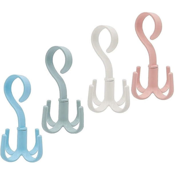 Perchas giratorias, 4 perchas para bufandas, perchas para cinturones, percha giratoria para cinturones, bufandas, mochilas, sombreros, bolsos, corbatas (5,9 x 2,8 x 2,0 pulgadas)