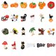 thumbnail image 3 of Qarigey Broche de cabeza de calabaza con forma de gota de aleación, ramillete, sombreros, bufanda, alfileres de solapa, broche de Halloween, Accesorios de disfraces dieciocho, 3 of 6