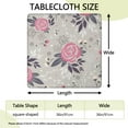thumbnail image 2 of Square Tablecloth with Elastic Edges 36 * 36 Inch Pioneer Waterproof Pink Flower Crown Peony Table Cover Washable Indoor and Outdoor for Party Kitchen Dinner Banquet Patio Picnic, 2 of 6