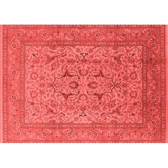 Ahgly Company Indoor Rectangle Oriental Red Industrial Area Rugs, 7' x 9'