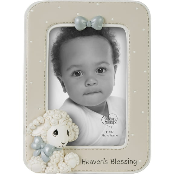 Precious Moments Heaven’s Blessing Lamb Photo Frame, Holds 4x6 Photo, Count 1
