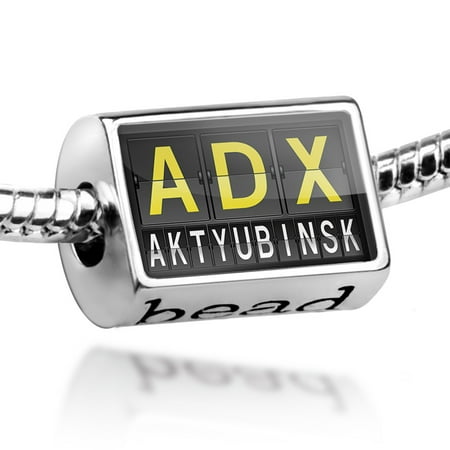 Bead ADX Airport Code for Aktyubinsk Charm Fits All European
