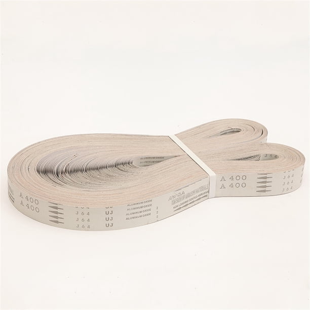 10 Uds 2100x50mm bandas de lijado 83 "x 2" bandas de lijado blancas for herramientas de lijadora de banda accesorios de amoladora de trabajo de Metal