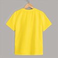thumbnail image 4 of NOLDARES Girls/Kids/Toddlers Crew Neck Cotton T-Shirts Short Sleeve Summer Basic Tops(Yellow,8-9 Years), 4 of 4