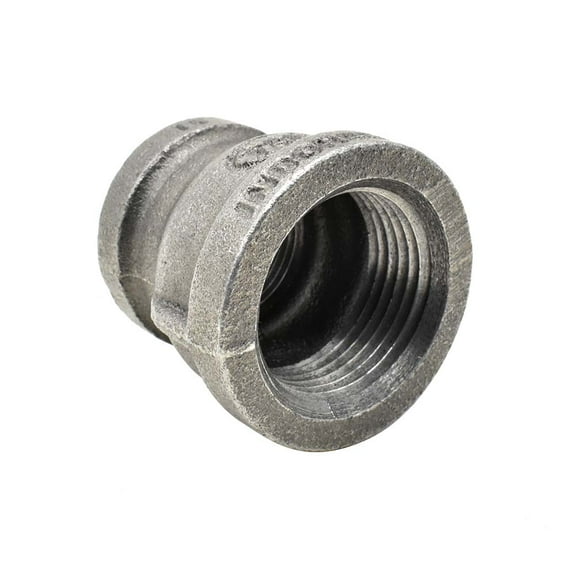Thrifco 8318045 1-1/2 Inch X 3/4 Inch Black Steel Reducer Coupling