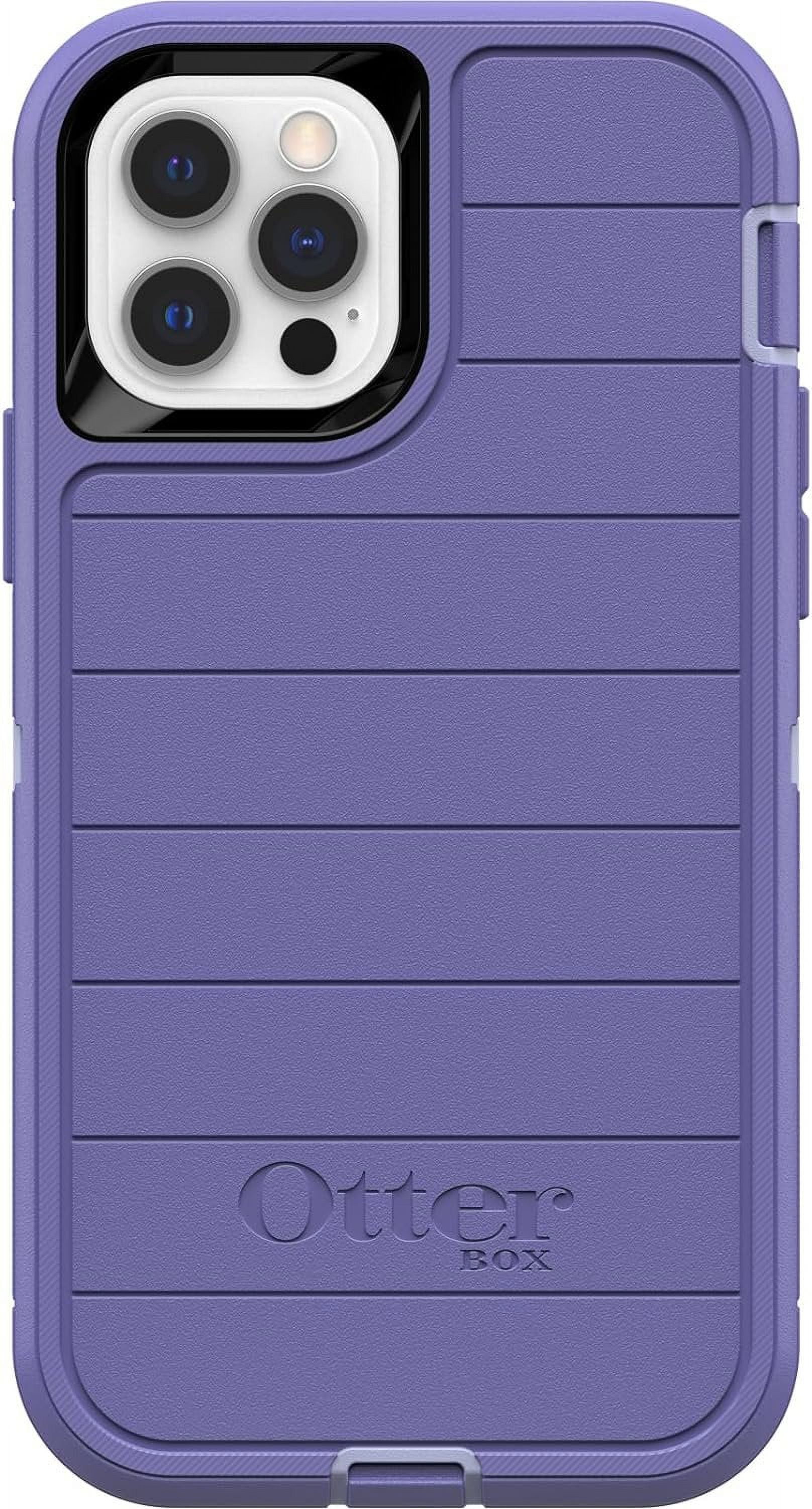 OtterBox Holster Cell Phone Case with Zagg Screen Protector for iPhone 12 and iPhone 12 Pro, Purple