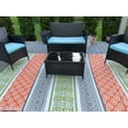 thumbnail image 3 of B-USA Outdoor Plastic Straw Rugs-9'x12' Green, Orange, Reversible Portable Waterproof Camper Mats, Avoid Returns Please., 3 of 11