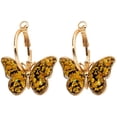 thumbnail image 3 of Hoop Dangle Earrings Butterfly  Vintage Huggie Hoop Earrings Pierced Earrings, 3 of 4
