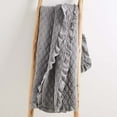 thumbnail image 4 of Levtex - Grey Stonewash - Quilted Throw - 50x60in. - Grey with Frayed Ruffle - Reversible Pattern - Cotton Fabric, 4 of 4