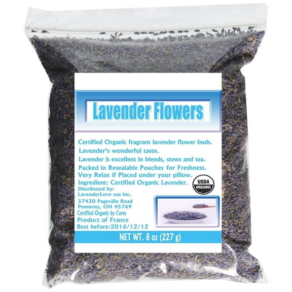 Natural Lavender Flowers Organic Culinary Grade Lavender 8 oz