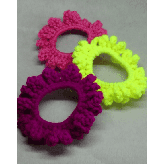 Nylo & Co. Crochet Color Block Hair Scrunchies in Combo #32 - Set of 3