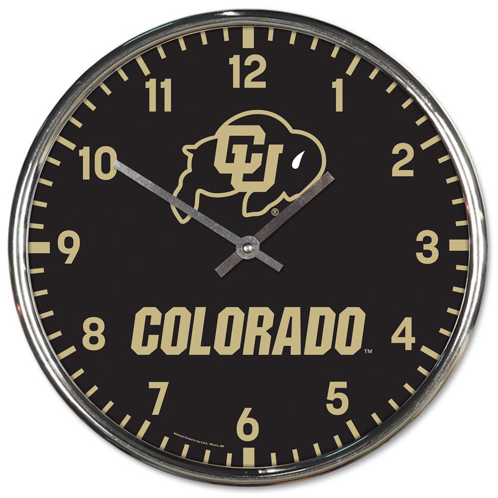 NCAA Colorado Prime Chrome Clock