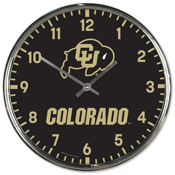 NCAA Colorado Prime Chrome Clock