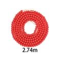 thumbnail image 6 of 2x Retro Style Christmas Wooden Beads Garlands Round Wall Hanging Ornaments Farmhouse Fireplace Party Home Xmas Beaded Garland Wedding Holiday Decor Red 274cm Red 142cm, 6 of 8